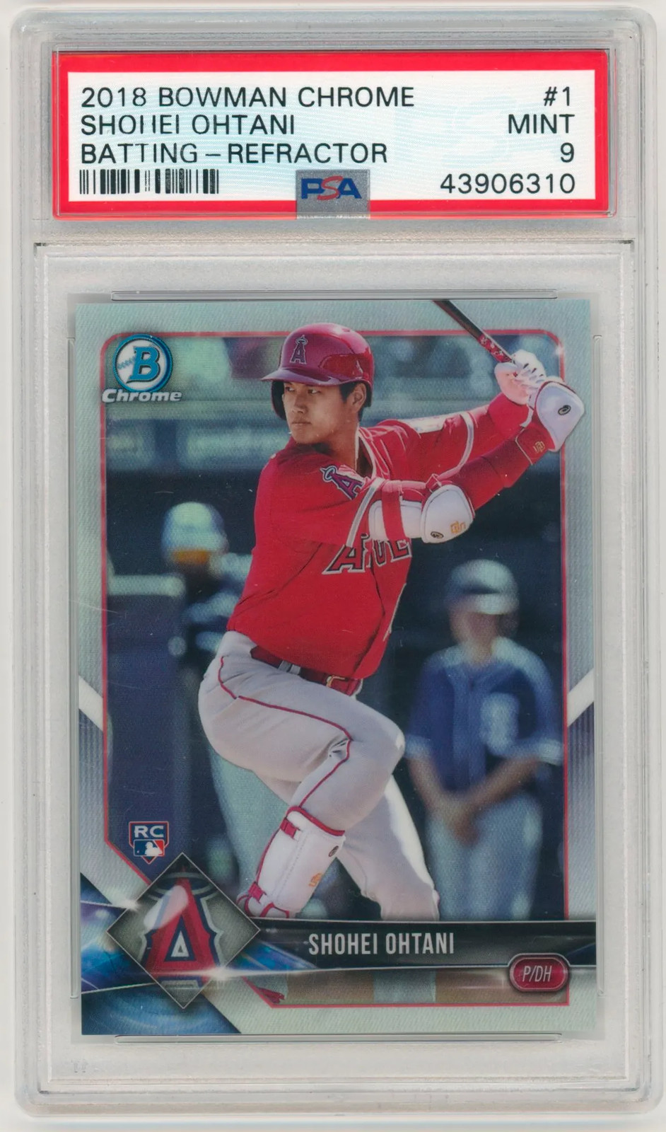 2018 Bowman Chrome Shohei Ohtani #1 ROOKIE /499 Refractor PSA 9 POP 136