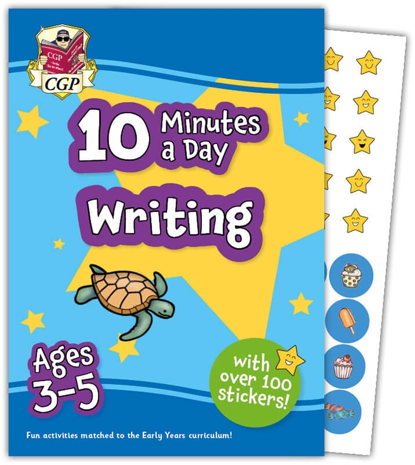 10 Minutes a Day Writing for Ages 3-5 (with over 100 stickers) (CGP Reception Activity Books and Cards) - Image 2