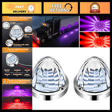 2Pcs Dual Color Red Purple LED Watermelon Lights Side Marker - Bright, Waterproo