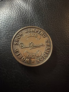 David Broome Olympic Champion 1970 1974 Medal Solid Silver commemorative RARE