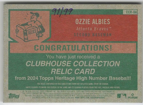 Topps Heritage Clubhouse Collection Memorabilia/Relic Cards - You Pick Upd 2/7 - Afbeelding 31 van 111
