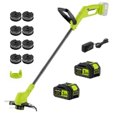 20V String Trimmer Cordless with 2x3.0Ah Battery and Charger, Battery Powered...