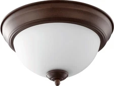 Quorum International 3063-11 2 Light 12"W Flush Mount Bowl - Bronze