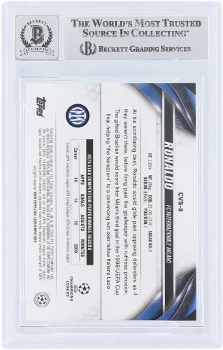 Ronaldo FC Internazionale Signed 2023-24 Topps Chrome #CVS-8 BAS Auto 10 Card