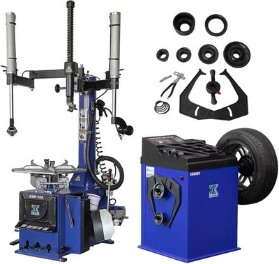 XK SBM988 Tire Changer SBM690 Wheel Balancer Auto Shop Tire Repair Combo 110V