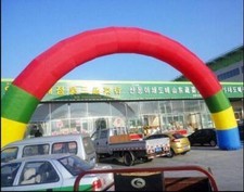 Custom Logo Discount 20ft 10ft D 6M/20ft inflatable Rainbow arch Advertising