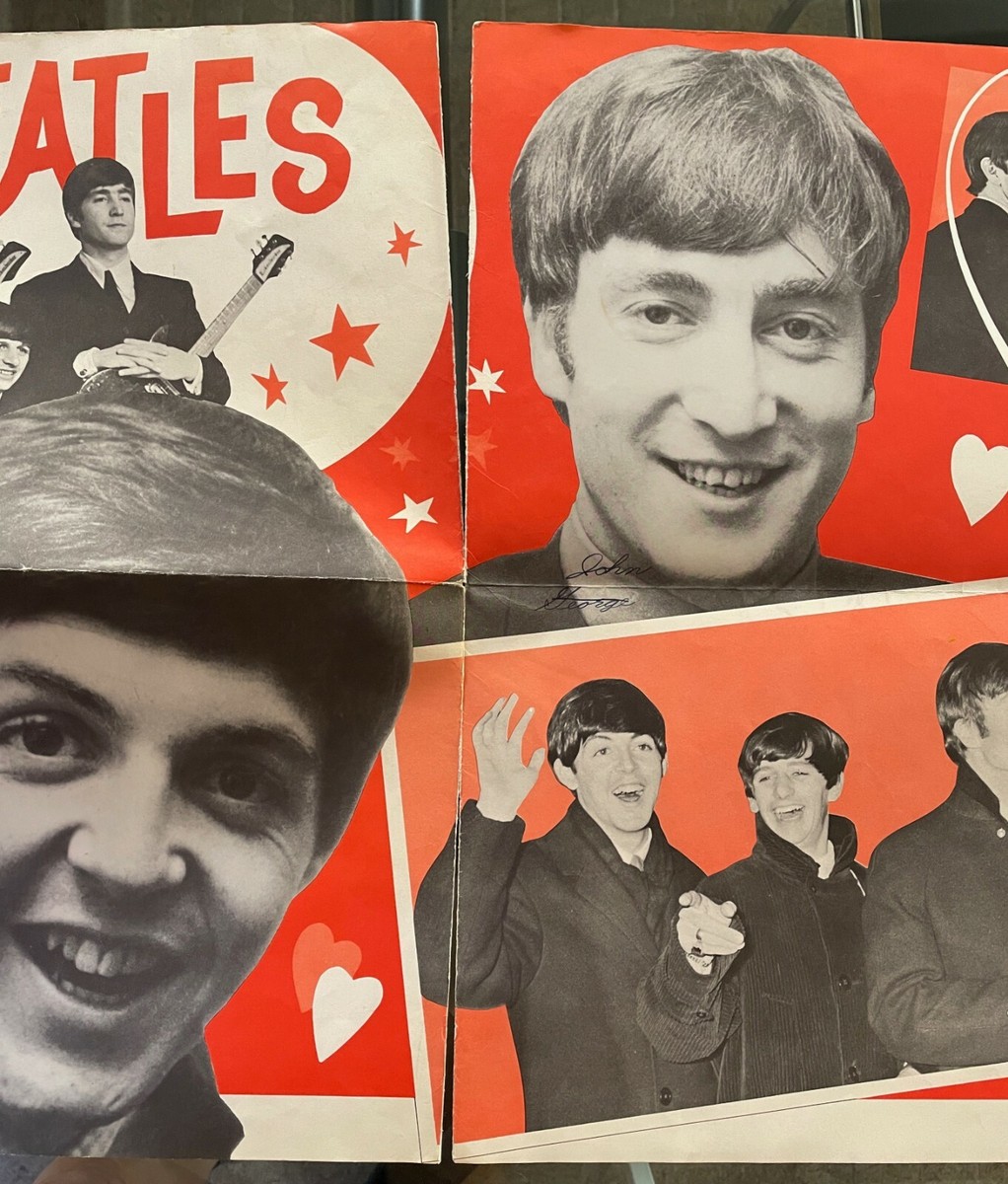 BEATLESポスター The Beatles 11 Signed Black And White Poster English Rock