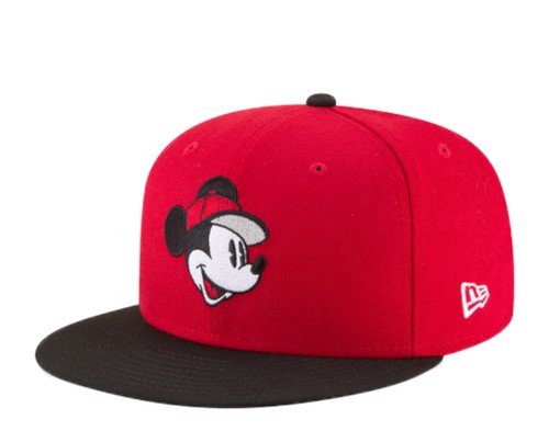 Trucker Hat Brim Gym Red Hat Mickey Mouse New Era 59fifty Fitted