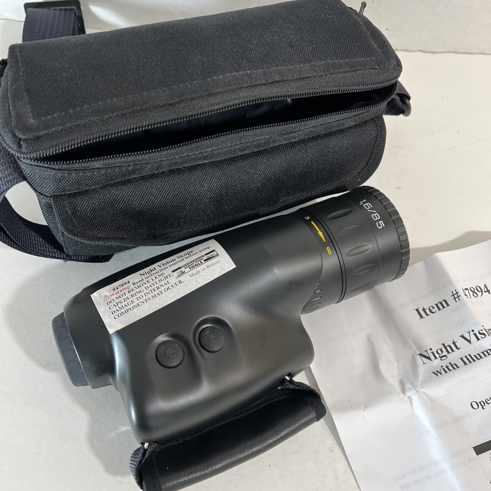 Harbor Freight Night Vision Scope w/ Illuminator Model 4789 with Case