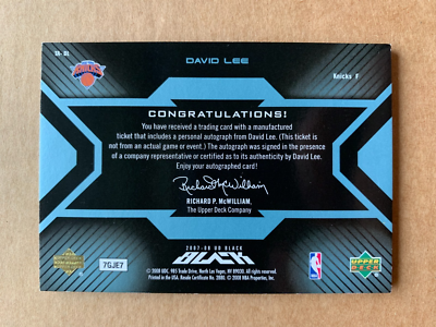 2007-08 UD Black Ticket Autograph Baron Davis/50 バロン・デイビス