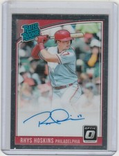 2018 Panini Optic #RRS-RH 1 Rhys Hoskins auto Rated Rookie. Phillies