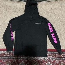 Dua Lipa Self-Titled Tour Hoodie Womens Small Black Sweatshirt 2017-2018 Tour