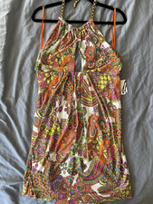 NWT Milly New York Print Dress with Chain - size large