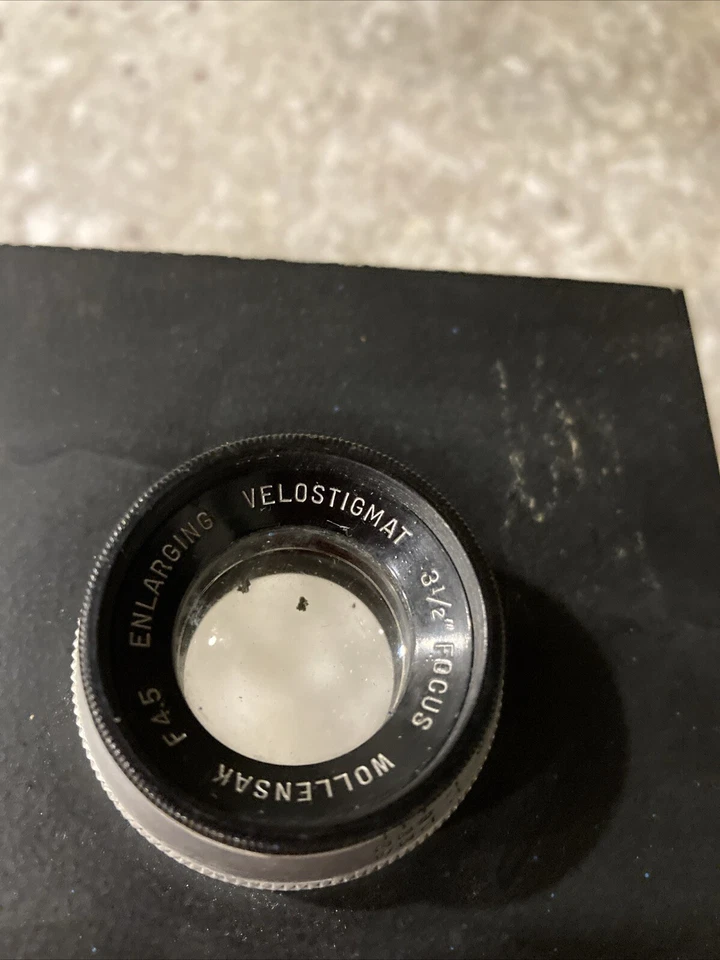 WOLLENSAK Velostigmat 3.5 Focus ENGRANDGING f4.5 Tarjeta gráfica para piezas o reparación Foto 4 de 4