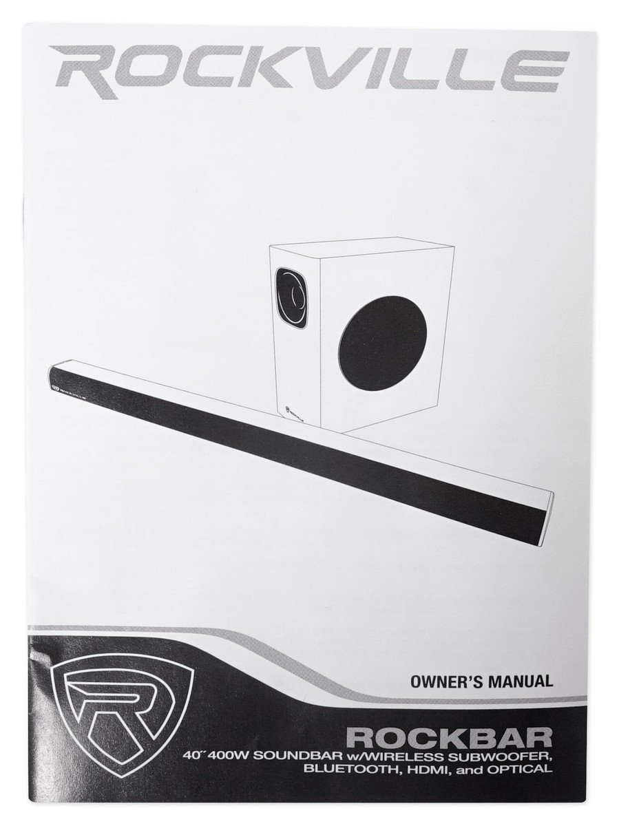 Bluetooth Soundbar Rockville DOLBY BAR Home Theater Soundbar W