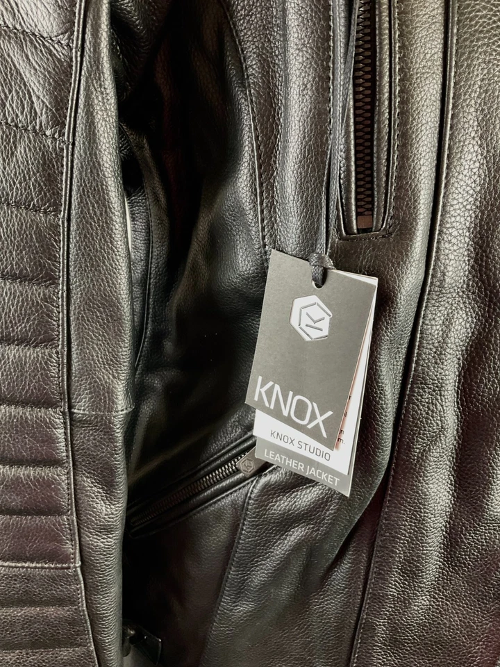 Knox Roberta women's leather motorbike jacket UK size 10 with tags H1 Foto 4 de 4