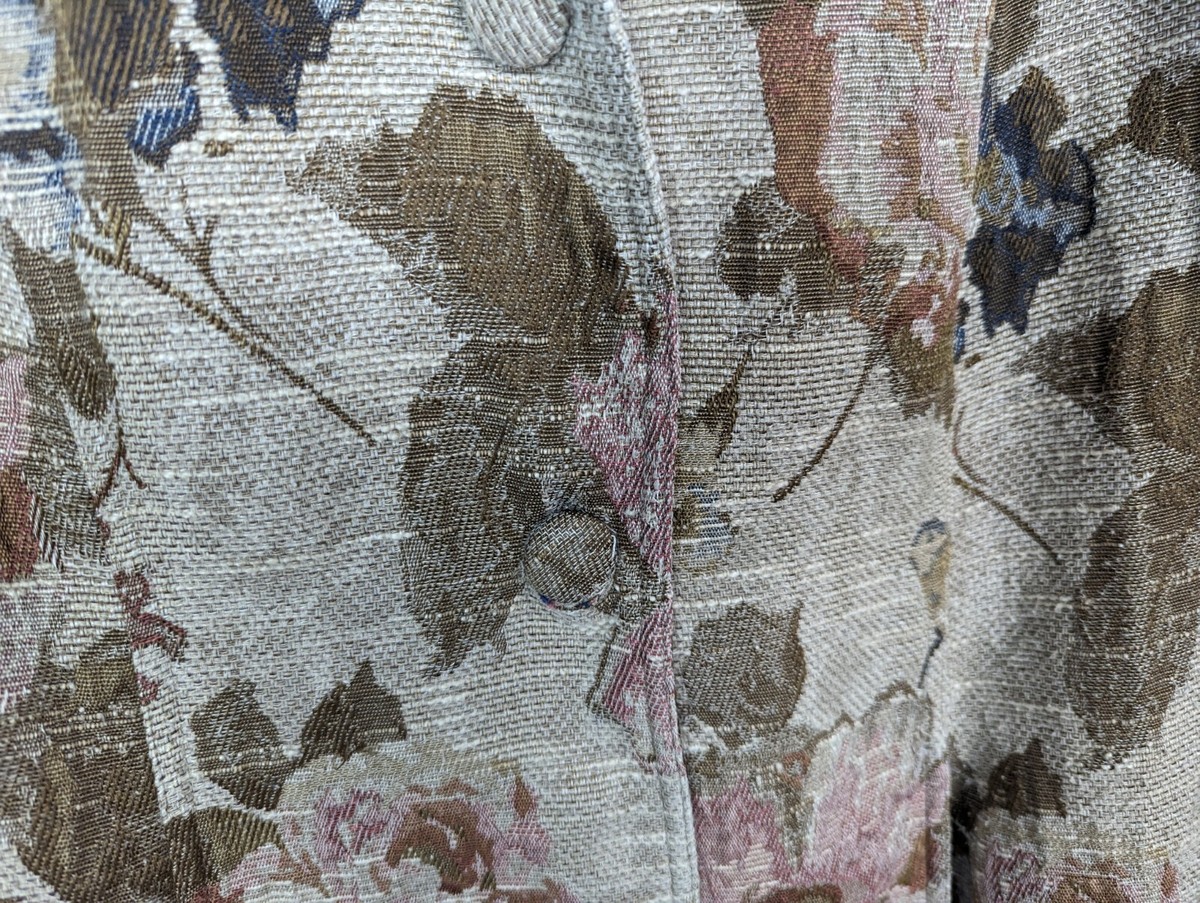 VINTAGE 90s J. Jill sz. S Jacquard Tapestry Floral Coat Long VINTAGE 90s J. Jill sz. S Jacquard Tapestry Floral Coat Long