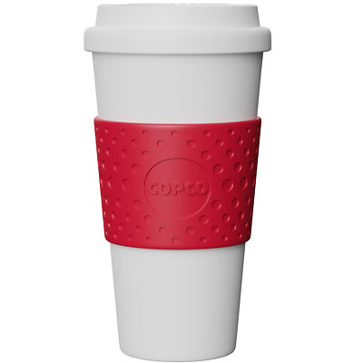 Copco Insulated Travel Mug, Coffee Cup with Lid, 16oz- Cherry Red