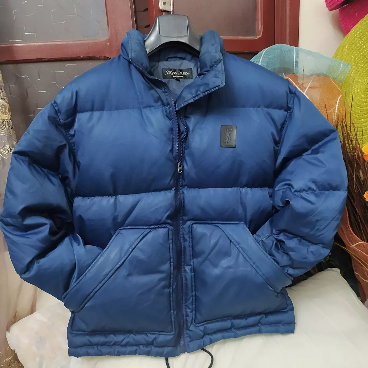 YSL Yves Saint Laurent puffer vintage jacket Down Feather Padded Full Zip Size S