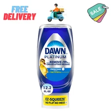 Dawn EZ-Squeeze Platinum Dishwashing Liquid Dish Soap Fresh Rain Scent, 12.2 oz