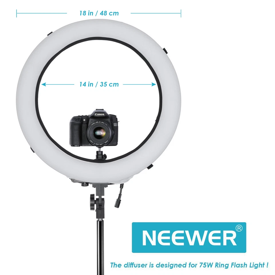 Neewer White 18 inches Collapsible Photography Video Light Softbox Diffuser - Image 2 of 4