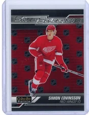 2023-24 O-Pee-Chee Platinum Simon Edvinsson Sweet Selection Rookie OPC Red Wings