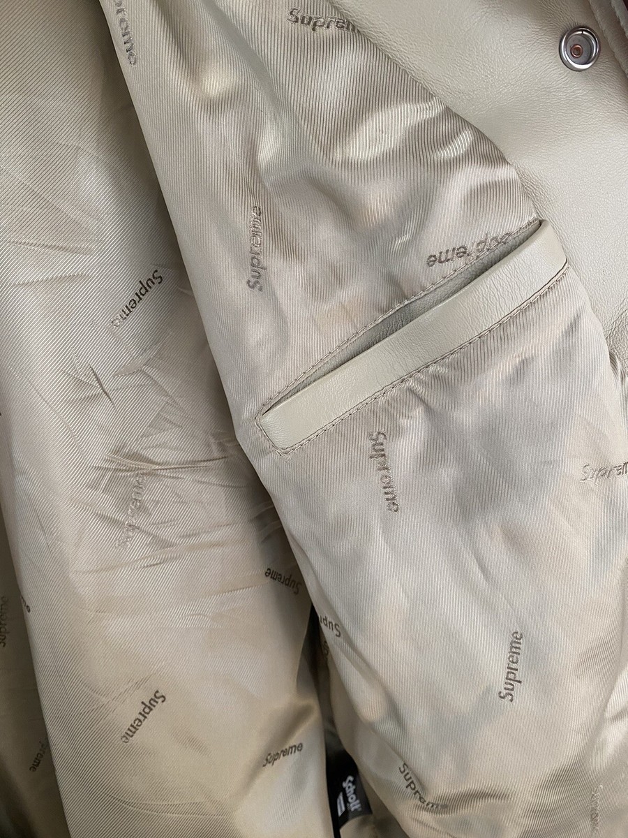 Supreme X Schott NY Leather Work Jacket SS22 Beige XL Supreme X Schott NY Leather Work Jacket SS22 Beige XL