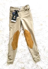 Tredstep Solo Hunter Pro Knee Patch Breeches Youth Size 10 (23x23) - Tan