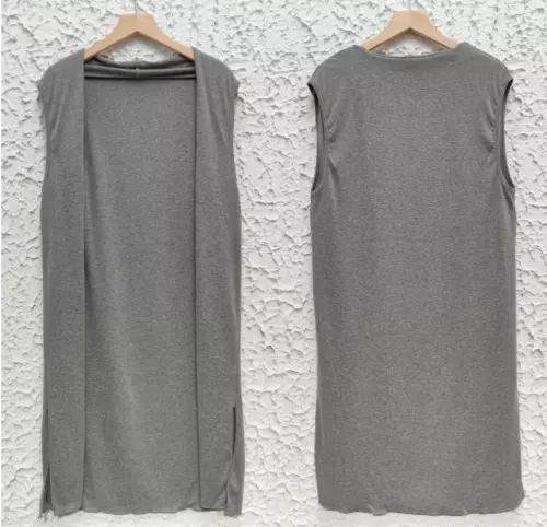 Women's Casual Sleeveless Open Front Tunic Vest Long Cardigan Tops Waistcoat New - Picture 15 of 30