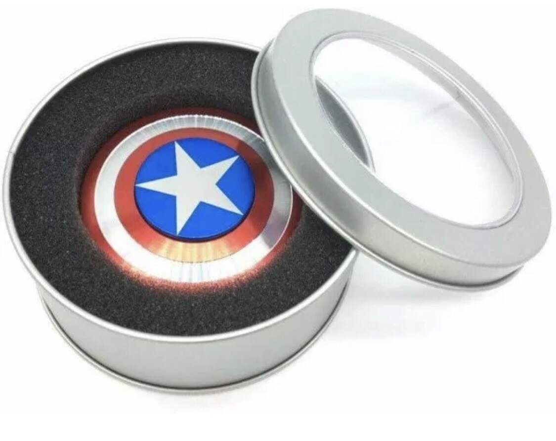 🇺🇸 US Red Captain America Shield Metal Hand Fidget Spinner high