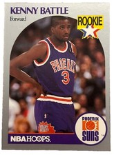 Excellent: Vintage 1990-91 NBA HOOPS Kenny Battle Phoenix Suns Rookie Card