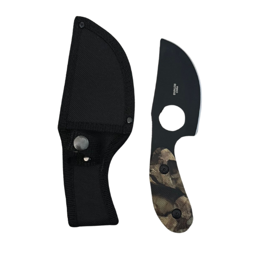 Valor Claw Fixed Blade Knife with Camo Handle and Sheath for Outdoor Survival