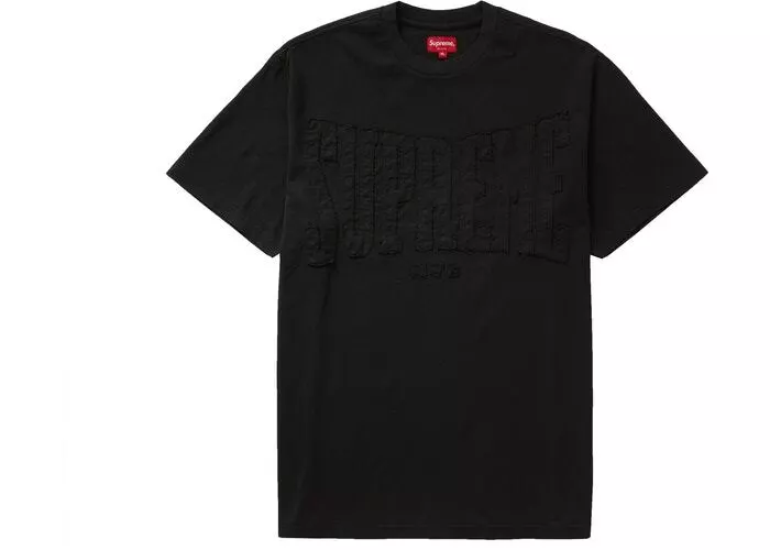 T shirt noir homme Supreme logo découpé neuf avec étiquette taille S
