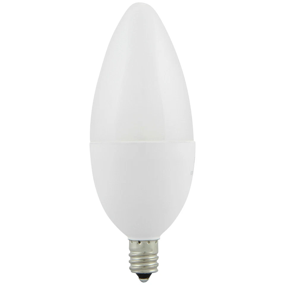 6Pack E12 LED Candelabra Chandelier Bulb, Frosted, 2700K, 7W (60W), B11, 500LM - Image 2 of 2