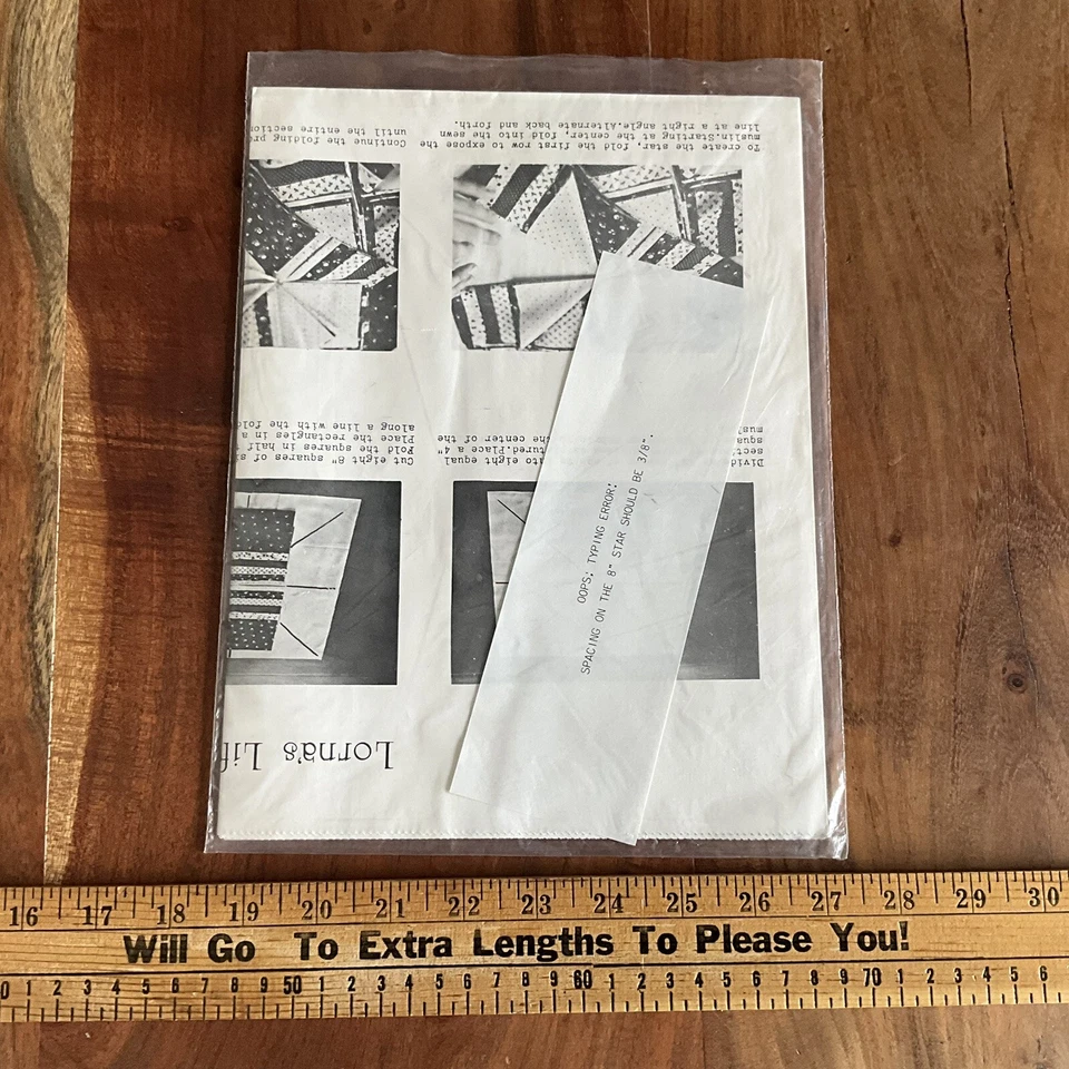 Osage County Quilt Factory Lifted Star Three Dimensional Pattern Instructions - Image 2 of 2