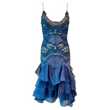 Alexander McQueen S/S 2005 Unworn Semi-Sheer Lace Ruffled Slip Dress