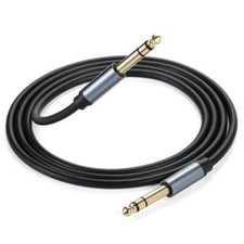 6FT Stereo 6.35mm 1/4" TRS Male to Male Stereo Audio Cable Cord Gold