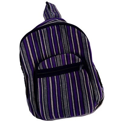 Vintage 90's Purple Zip Up Backpack Durable Yarn/Carpet