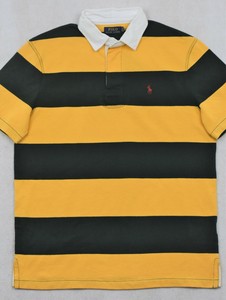 red yellow green striped shirt