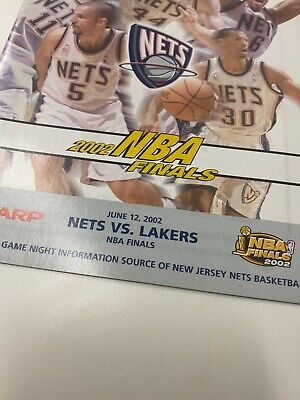 2002 Los Angles Lakers vs. New Jersey Nets NBA Finals Program