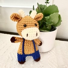 Crochet OX Stuffed Animal Stuffed Bull Toy Amigurumi Ox SGZ076