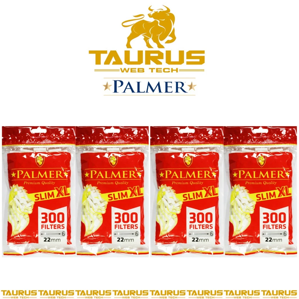 7500 x PALMER SLIM XL Filters 22mm Tips Tobacco Smoking Resealable Bags UK - Image 2 of 4