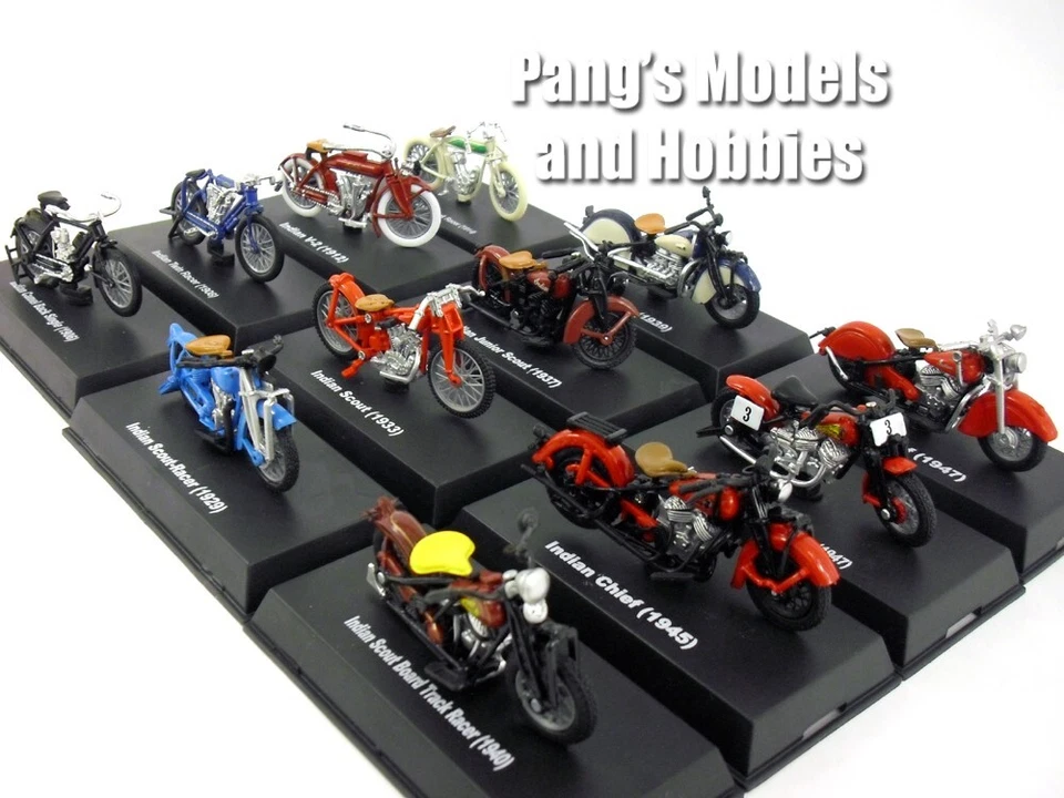 Indian Motorcycle Set of 12 different Motorcycles 1/32 Scale Diecast Models - Image 2 of 4