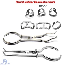 Dental Rubber Dam Stokes Brinker Clamps Brewer Forceps Endodontic Instruments CE