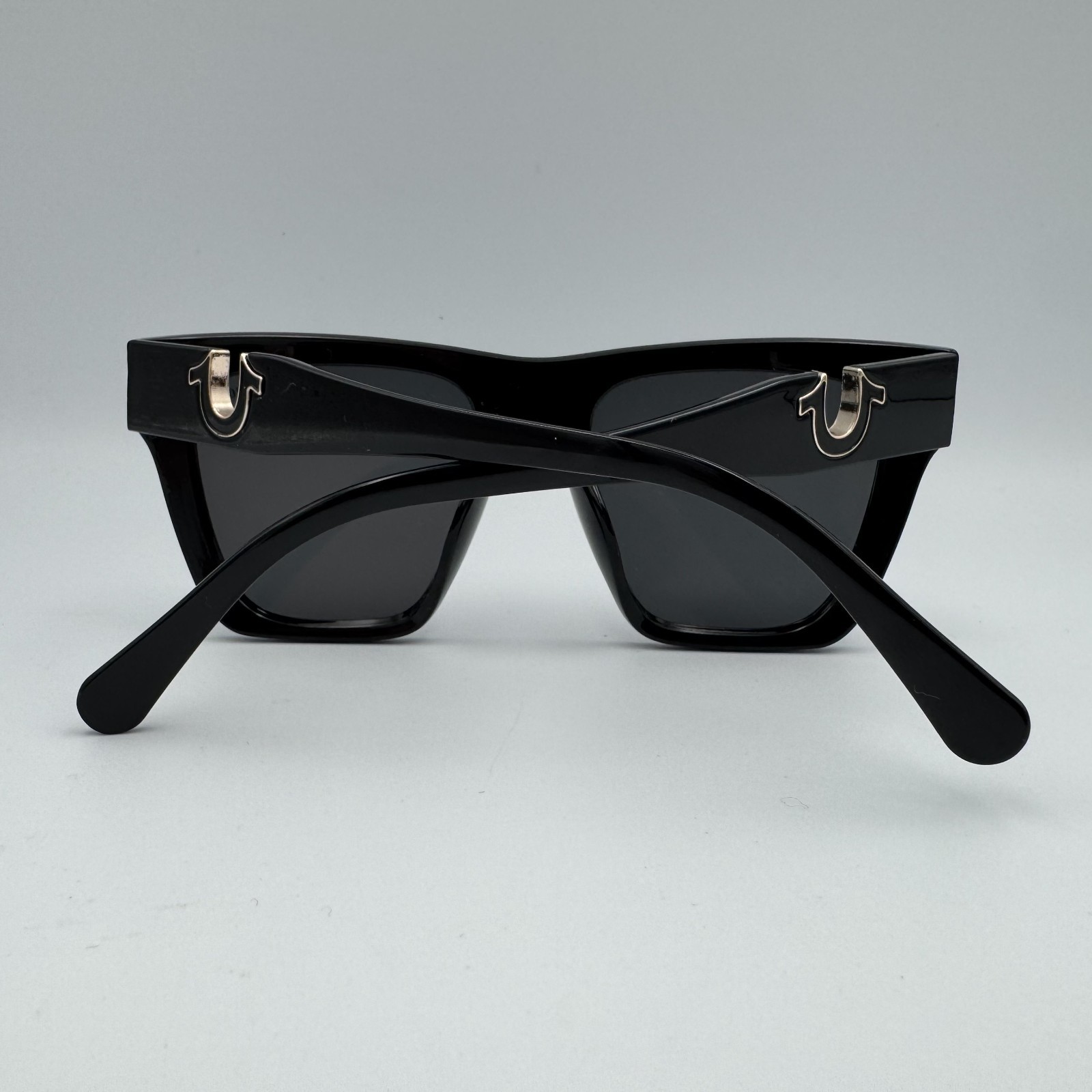 TRUE RELIGION Womens Glossy Black Oversized Sunglasses thumbnail 12