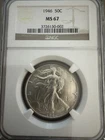 1946-50c Walking Liberty MS67 - VALUED $1400🔥