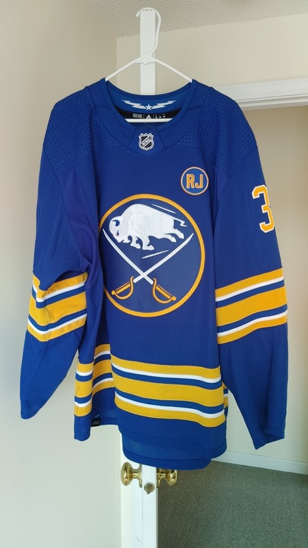 NHL Adidas 2023-24 Buffalo Sabres Game Worn Home Jersey Ryan Johnson 56