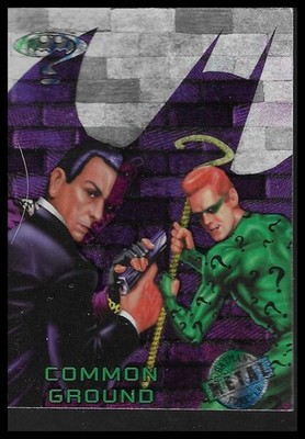 1995 Fleer Metal Batman Forever Silver Flasher Card #20 Common Ground