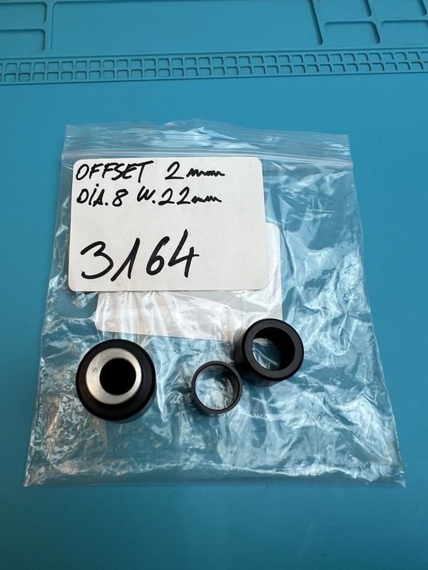 Offset Shock Bushing Rear Hardware Fox Rockshox I.D.8 W.45mm Sku3164