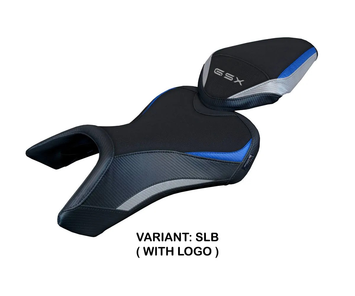 Seat cover Niigata Silver-Blue SLB + logo Tpz compatible SUZUKI GSX 8S 2023 2026